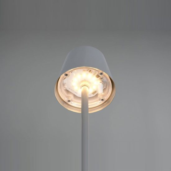 Lampada da tavolino ricaricabile da esterno led 1,6w cct 2700k 6500k touch ip44 moderna grigia