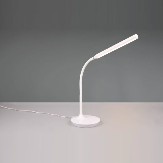 Lampada da scrivania led 5w 3000k 4000k 5000k touch per ufficio con collo flessibile bianca