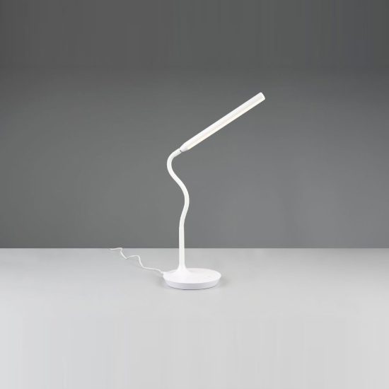 Lampada da scrivania led 5w 3000k 4000k 5000k touch per ufficio con collo flessibile bianca