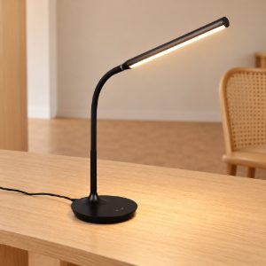 Lampada da scrivania led 5w 3000k 4000k 5000k touch per ufficio con collo flessibile nera