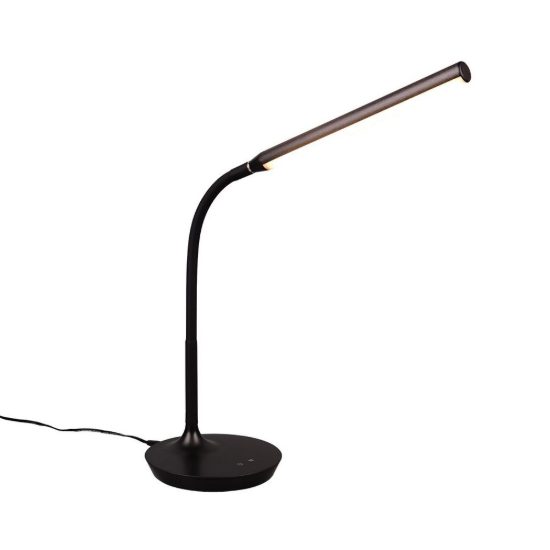 Lampada da scrivania led 5w 3000k 4000k 5000k touch per ufficio con collo flessibile nera