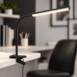 Lampada da scrivania led 5w 3000k 4000k 5000k touch per ufficio con morsetto flessibile nera