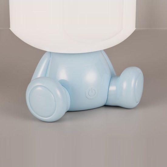 Lampada da tavolo led 0,3w 3000k rgb touch per cameretta a forma di rana blu