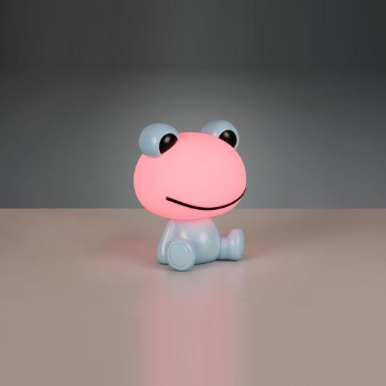 Lampada da tavolo led 0,3w 3000k rgb touch per cameretta a forma di rana blu