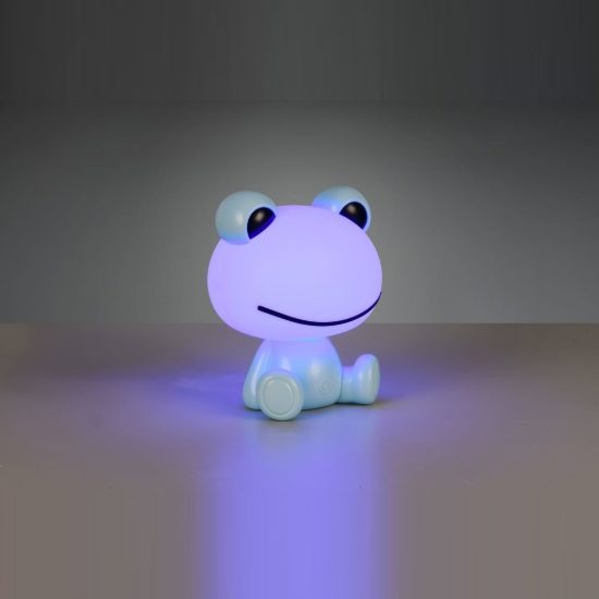 Lampada da tavolo led 0,3w 3000k rgb touch per cameretta a forma di rana blu