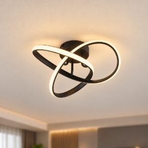 Plafoniera led 15w 3000k moderna nera