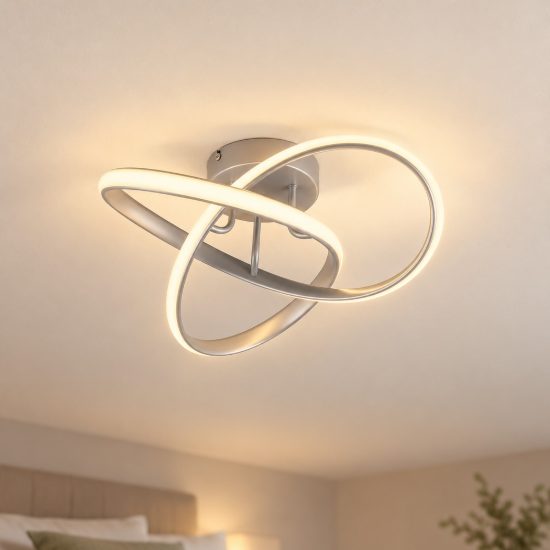 Plafoniera led 15w 3000k moderna titanio