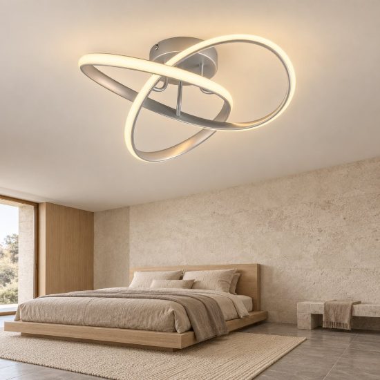 Plafoniera led 15w 3000k moderna titanio