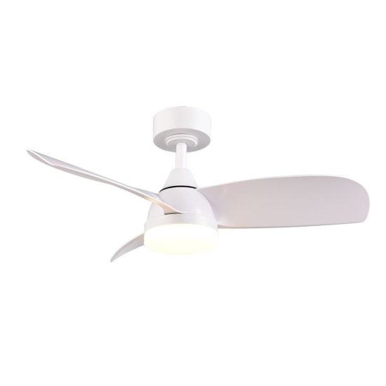 Ventilatore da soffitto con luce led 20w cct 2700k 6500k con telecomando bianco con 3 pale