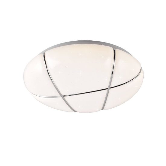 Plafoniera led 10w 4000k moderna rotonda bianca effetto cielo stellato