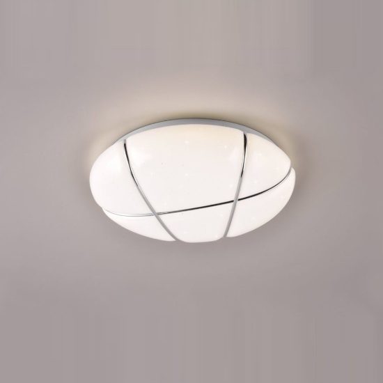 Plafoniera led 10w 4000k moderna rotonda bianca effetto cielo stellato