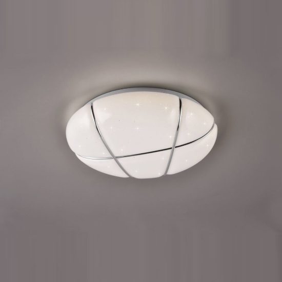Plafoniera led 10w 4000k moderna rotonda bianca effetto cielo stellato