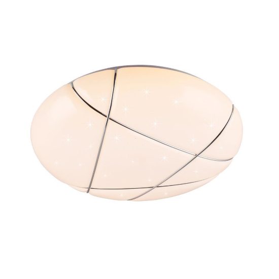 Plafoniera led 36w cct 2700k 6300k con telecomando rotonda bianca effetto cielo stellato