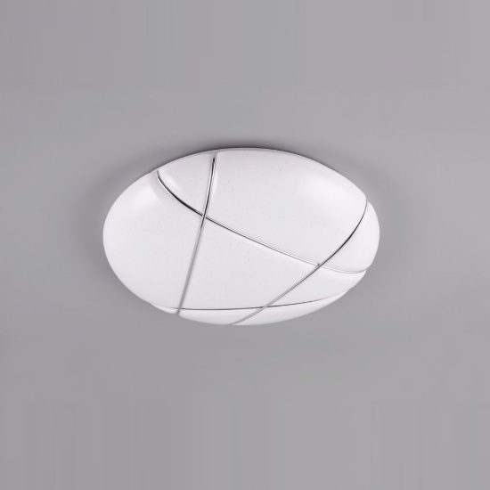 Plafoniera led 36w cct 2700k 6300k con telecomando rotonda bianca effetto cielo stellato