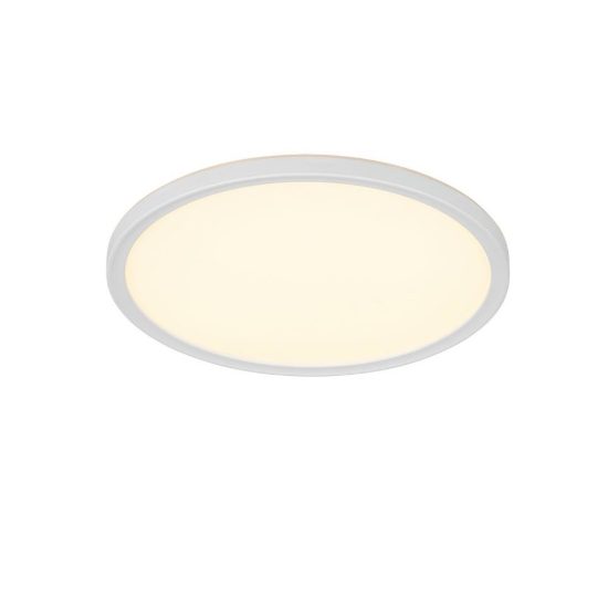 Plafoniera led 18w cct 2700k 6500k con telecomando moderna rotonda bianca piatta