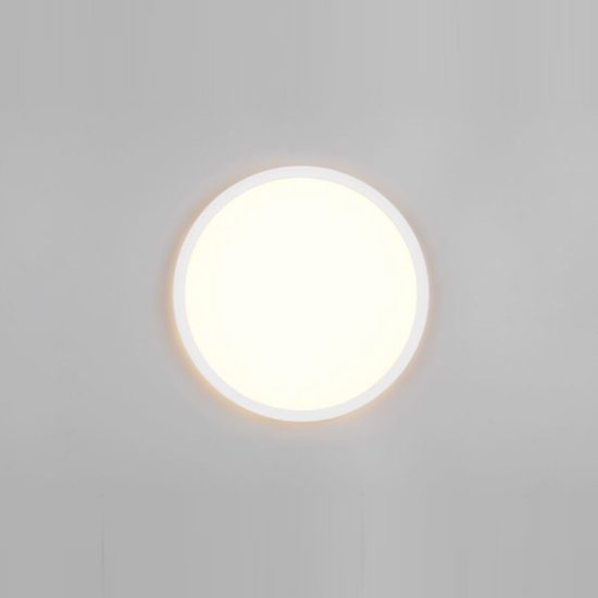 Plafoniera led 18w cct 2700k 6500k con telecomando moderna rotonda bianca piatta