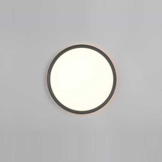 Plafoniera led 18w cct 2700k 6500k con telecomando moderna rotonda nera piatta