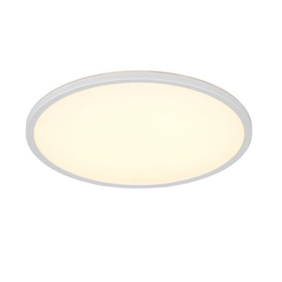 Plafoniera led 22w cct 2700k 6500k con telecomando moderna rotonda bianca piatta