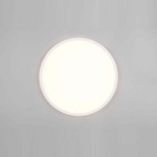 Plafoniera led 22w cct 2700k 6500k con telecomando moderna rotonda bianca piatta