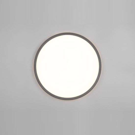 Plafoniera led 22w cct 2700k 6500k con telecomando moderna rotonda nera piatta