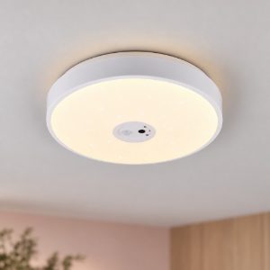 Plafoniera led 20w cct 3000k 6000k smart con videocamera bianca effetto cielo stellato