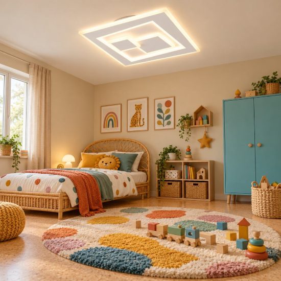 Plafoniera led 34w cct 2700k 6500k con telecomando moderna quadrata bianca effetto 3d