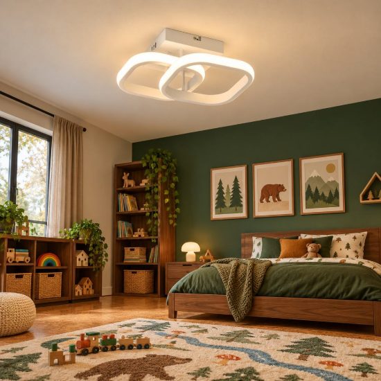 Plafoniera led 7w 4000k moderna bianca con diffusore a doppio quadrato