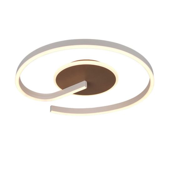 Plafoniera led 21w cct 2300k 3000k 4000k per soggiorno moderna a spirale bianca caffe
