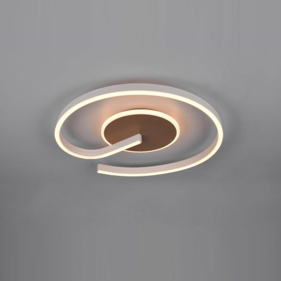 Plafoniera led 21w cct 2300k 3000k 4000k per soggiorno moderna a spirale bianca caffe