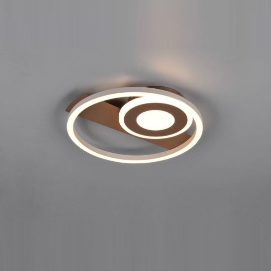 Plafoniera led 22w 3000k moderna caffe con elementi fluttuanti