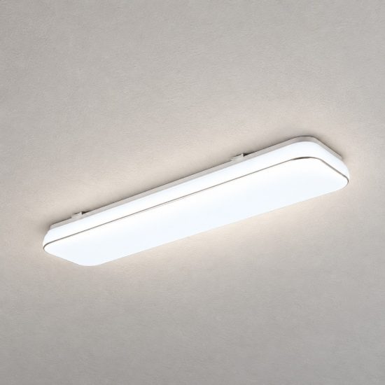Plafoniera led 28w 4000k per corridoio moderna rettangolare bianca