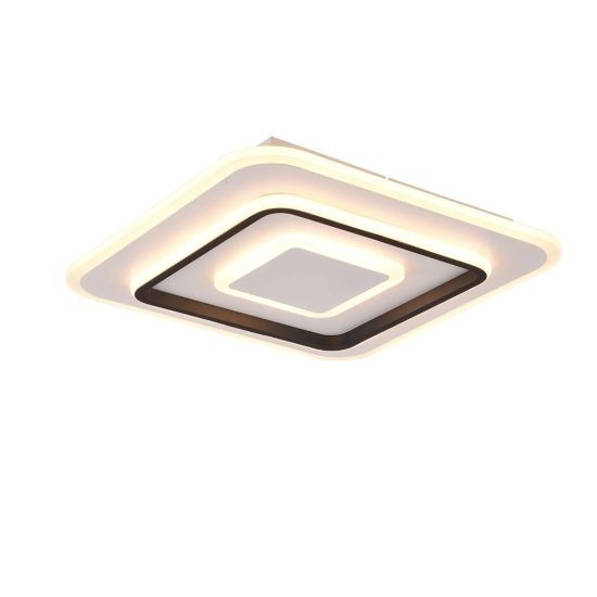 Plafoniera led 46w cct 2700k 6000k con telecomando moderna quadrata bianca