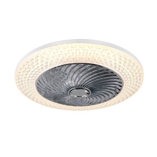 Ventilatore da soffitto con luce led 35w cct 2700k 6500k rgb con telecomando nero