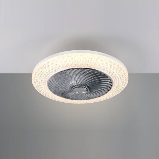 Ventilatore da soffitto con luce led 35w cct 2700k 6500k rgb con telecomando nero