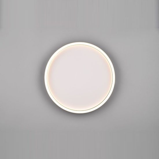 Plafoniera led 20w 3000k moderna rotonda con bordo in metallo nero