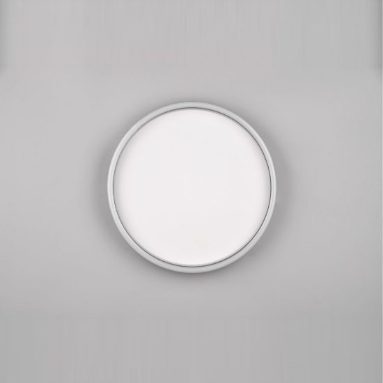 Plafoniera led 20w 3000k moderna rotonda con bordo in metallo nero