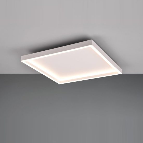Plafoniera led 20w 3000k moderna quadrata con bordo in metallo bianco