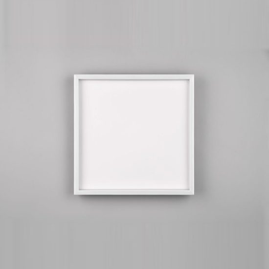 Plafoniera led 20w 3000k moderna quadrata con bordo in metallo bianco