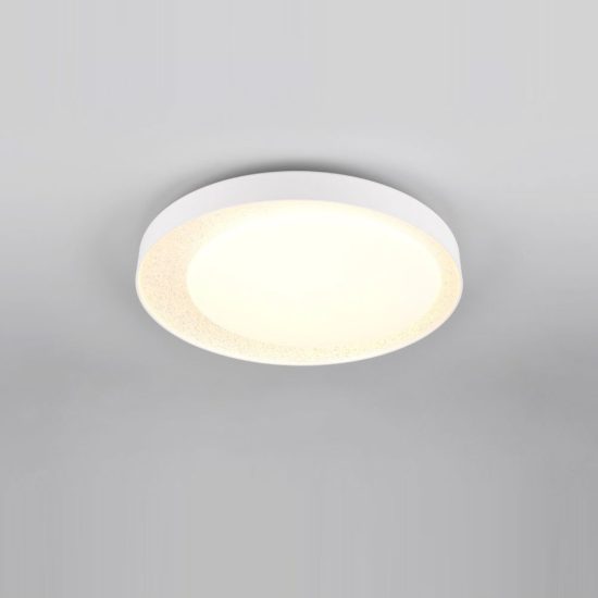 Plafoniera led 24w cct 2700k 6500k con telecomando rotonda bianca con decoro trasparente