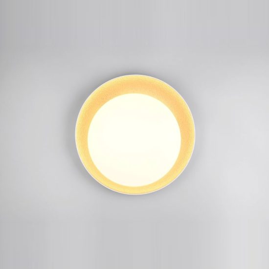 Plafoniera led 24w cct 2700k 6500k con telecomando rotonda bianca con decoro oro