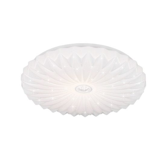 Plafoniera led 18w cct 2700k 6000k con telecomando rotonda bianca effetto cielo stellato