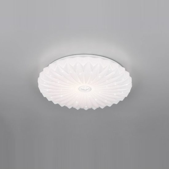 Plafoniera led 18w cct 2700k 6000k con telecomando rotonda bianca effetto cielo stellato