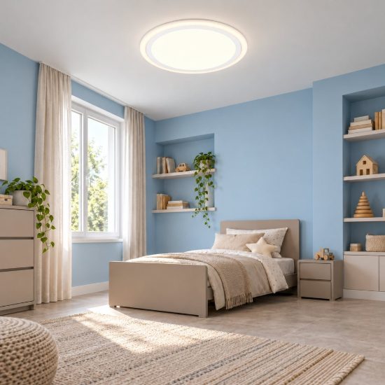 Plafoniera led 16w 3000k per soggiorno moderna rotonda bianca con anelli luminosi