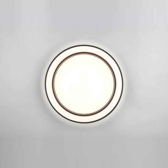 Plafoniera piccola led 22w cct 2700k 6000k rgb con telecomando nera effetto cielo stellato
