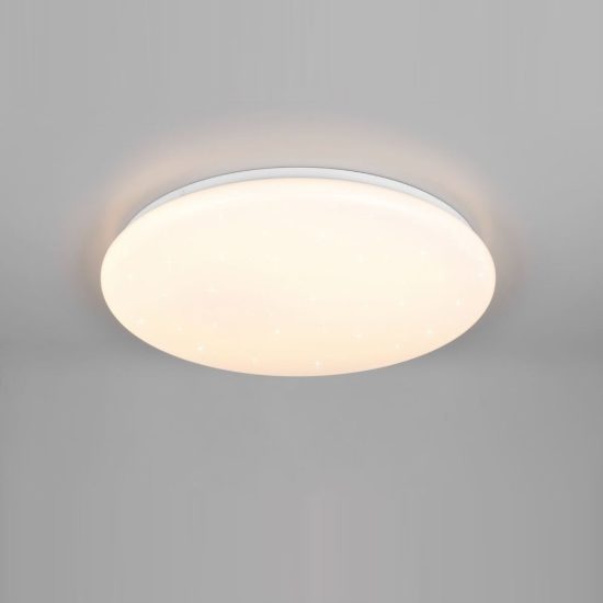Plafoniera led 38w cct 2700k 6500k rgb con telecomando bianca effetto cielo stellato