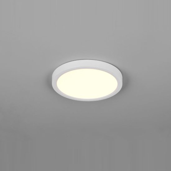 Plafoniera led 18w cct 2300k 3000k 4000k moderna rotonda bianca con fissaggio rapido