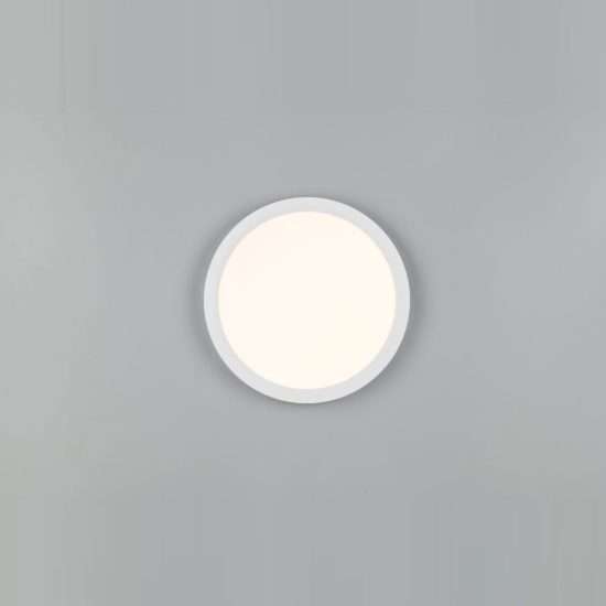 Plafoniera led 18w cct 2300k 3000k 4000k moderna rotonda bianca con fissaggio rapido