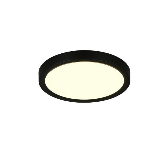 Plafoniera led 18w cct 2300k 3000k 4000k moderna rotonda nera con fissaggio rapido