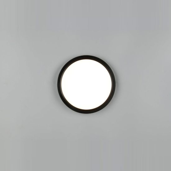 Plafoniera led 18w cct 2300k 3000k 4000k moderna rotonda nera con fissaggio rapido