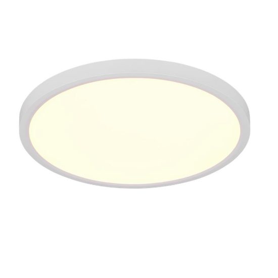 Plafoniera led 30w cct 2300k 3000k 4000k moderna rotonda bianca con fissaggio rapido
